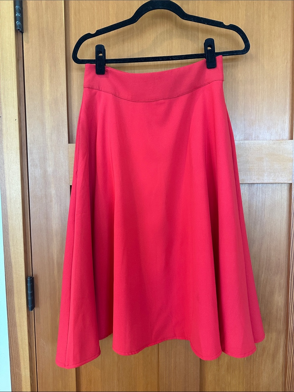 Unique Vintage Bright Red Circle Skirt
